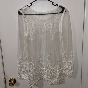 Mesh and lace top